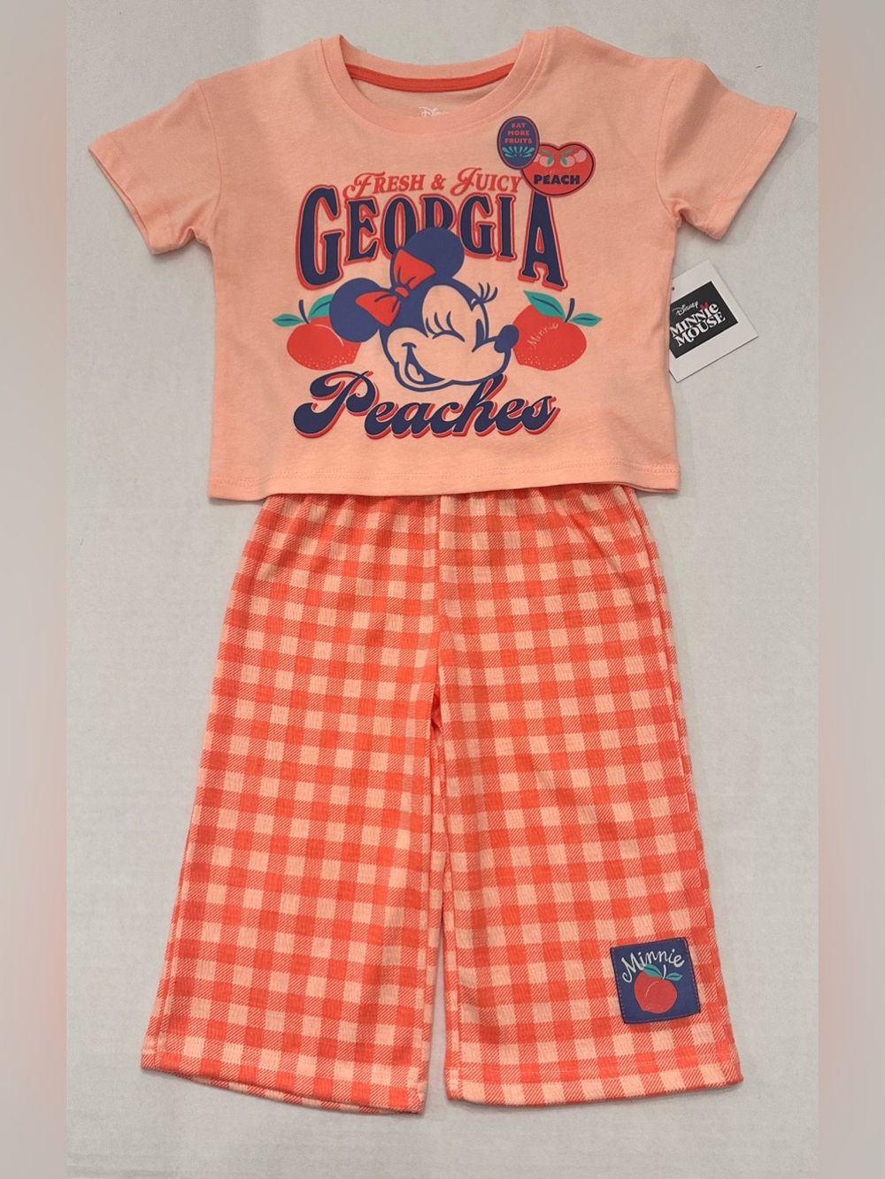 Minnie Mouse Toddler Girls Graphic Tee and Print Pants Set, Size 18 Months
